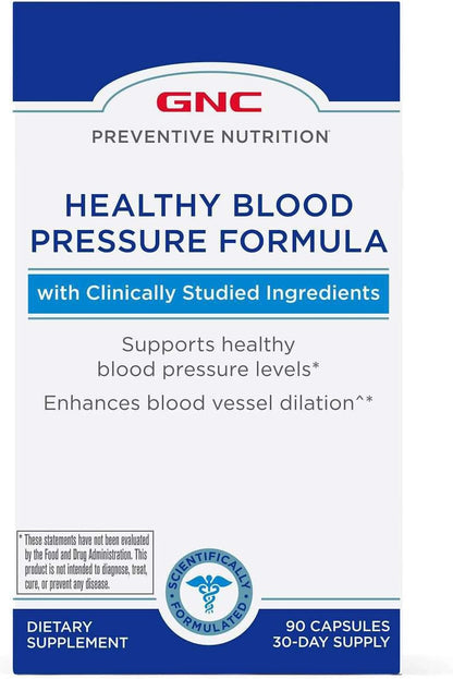 GNC Preventive Nutrition Healthy Blood Pressure Formula – 90 Capsules