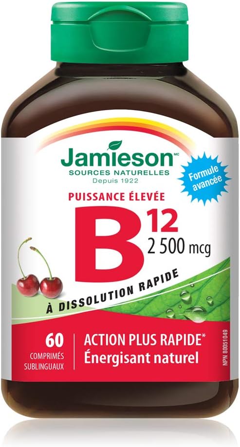 Jamieson Vitamin B12 2,500 mcg (Methylcobalamin) Sublingual Tablets, 60 Tablets - görsel 2