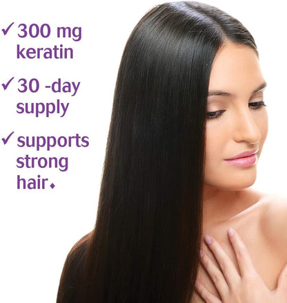 Bluebonnet Nutrition Beautiful Ally Keratin Care - Hair Strength & Revitalisation Supplement, Non-GMO, Gluten-Free, 30 Vegetable Capsules