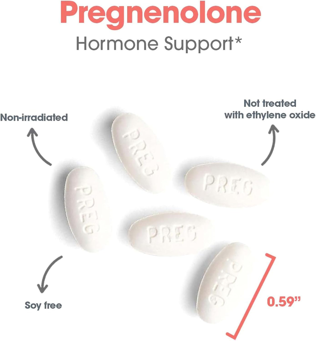 Allergy Research Group ARG Pregnenolone 50 mg - Micronised Hormone Precursor - Hypoallergenic - 60 Scored Tablets - görsel 4