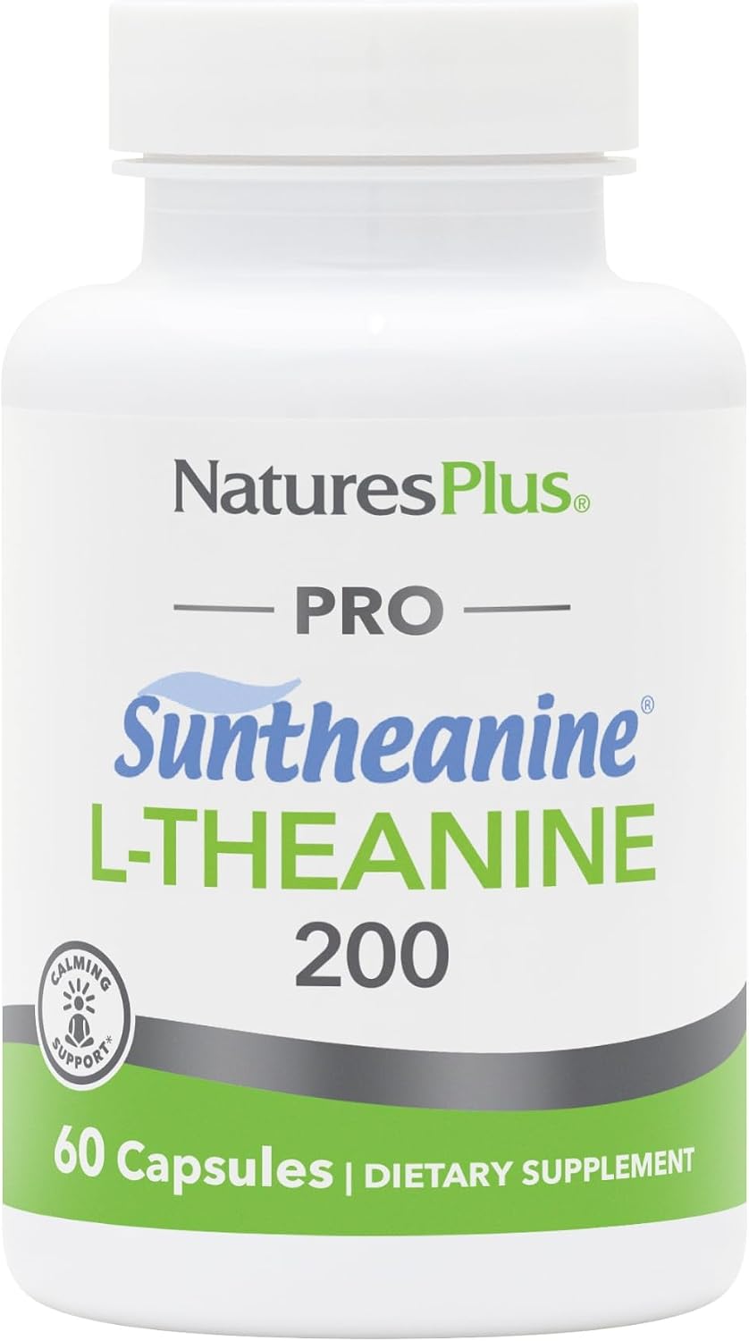 NaturesPlus PRO Suntheanine L-Theanine - 60 Capsules - Calm Alertness, Healthy Relaxation & Improved Rest - görsel 1