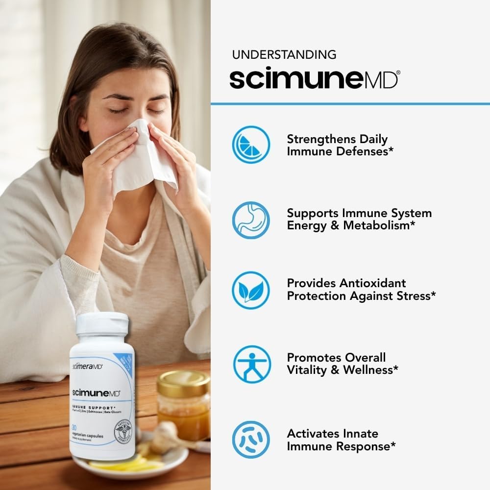 ScimeraMD Scimune Immune Support Supplement - 30 Capsules - görsel 3