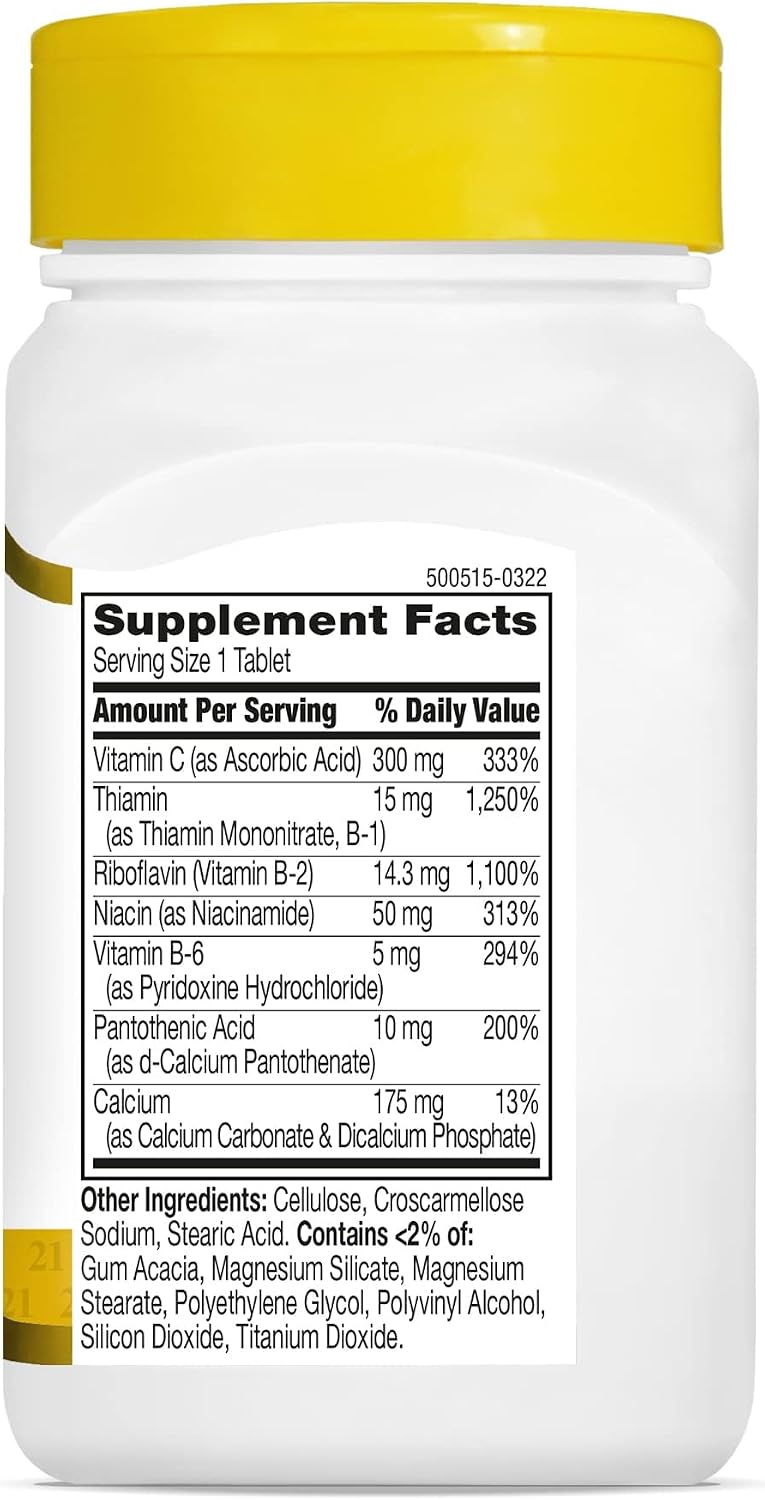 21st Century B Complex Plus Vitamin C, 100 Tablets - görsel 5
