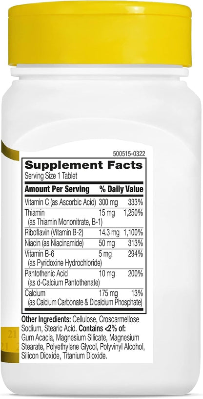 21st Century B Complex Plus Vitamin C, 100 Tablets