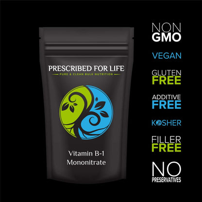 Prescribed For Life Vitamin B1 Mononitrate Powder, Thiamine Supplement (1 kg)
