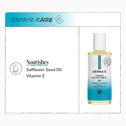 Derma E Vitamin E Skin Oil 14,000 IU with Safflower Oil - Hypoallergenic & Fragrance-Free