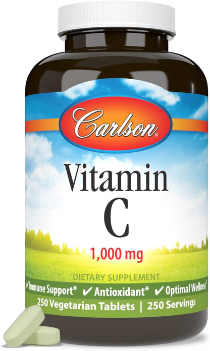 Carlson Vitamin C 1000 mg, 250 Tablets