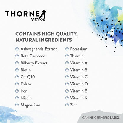 ThorneVET Canine Geriatric Basics – Senior Dog Multivitamin/Mineral Formula, 90 Soft Chews