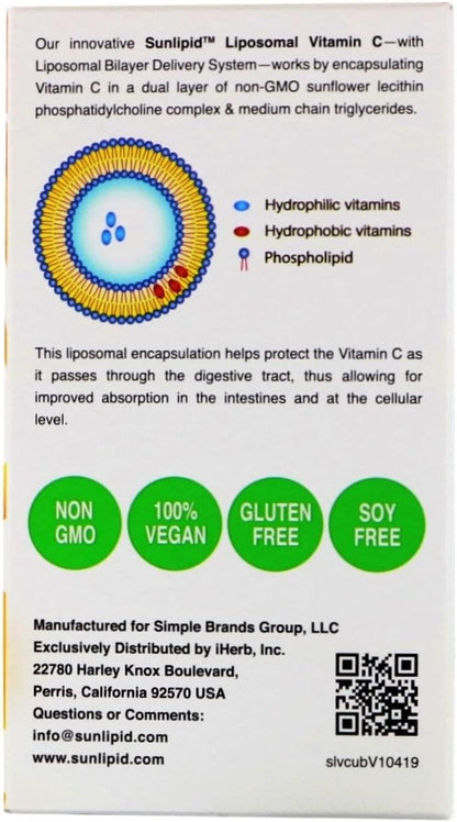 SunLipid Liposomal Vitamin C with MCT Oil – 30 Sachets, 5 ml Each