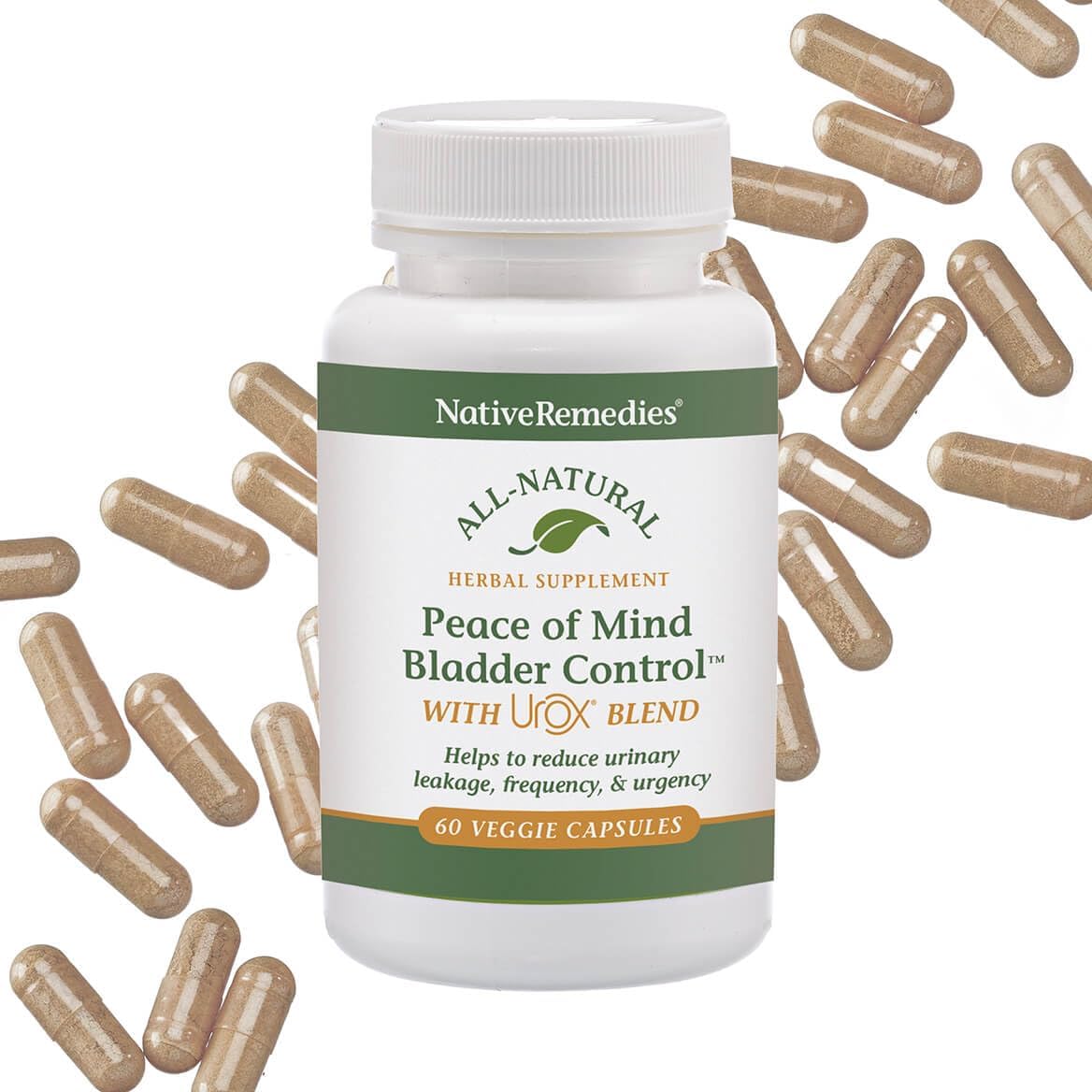 Native Remedies Peace of Mind with Urox – Bladder Support Supplement for Women and Men (60 Capsules) - görsel 1