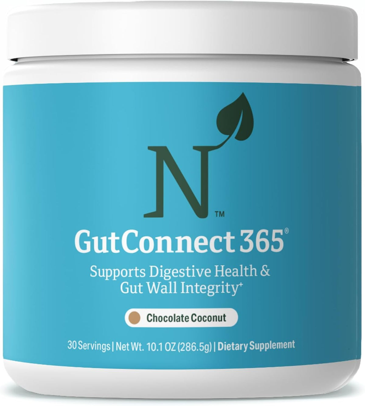 Nature M.D. GutConnect 365 – Chocolate Coconut Gut Health SuperFood Powder, 30 Servings - görsel 1