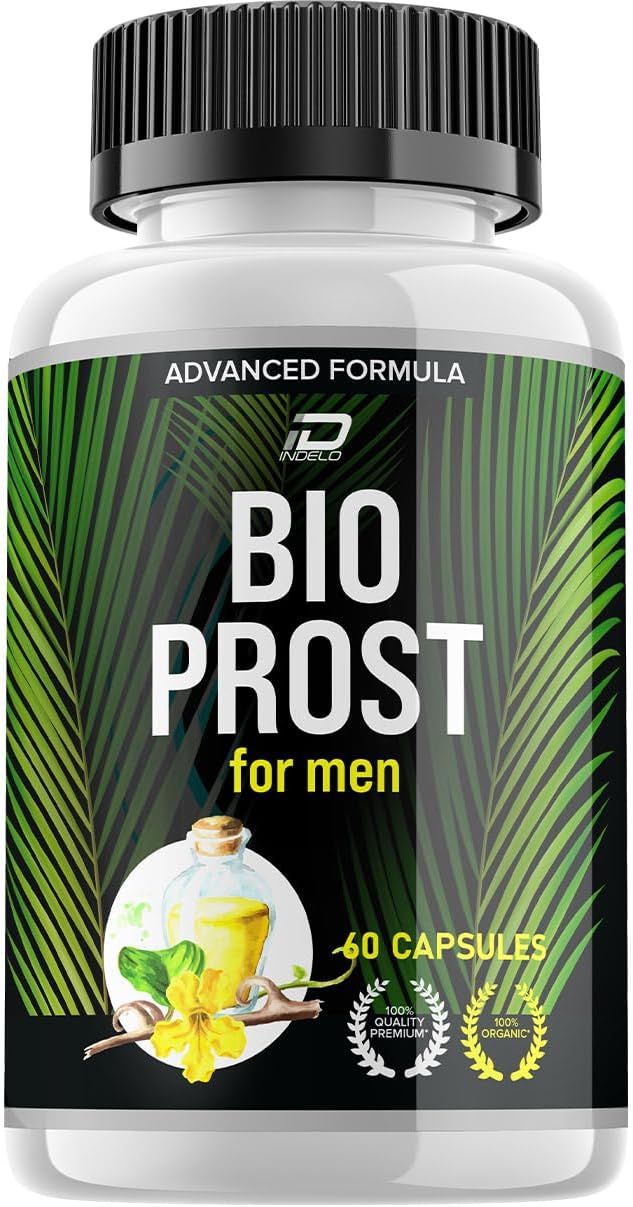Indelo Bio Prost Supplement for Men – Advanced Formula Capsules (60 Capsules) - görsel 1