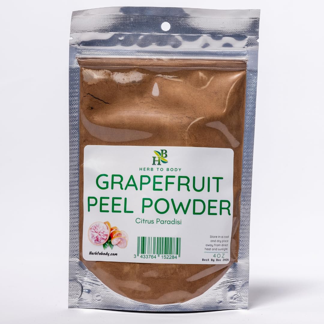 Herb To Body Wildcrafted Grapefruit Peel Powder (113g) – Natural Vitamin C for Skin, Hair & Tea - görsel 1