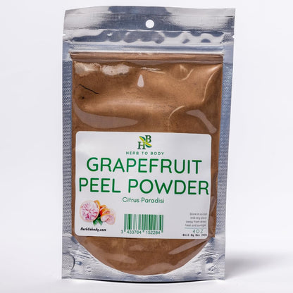 Herb To Body Wildcrafted Grapefruit Peel Powder (113g) – Natural Vitamin C for Skin, Hair & Tea