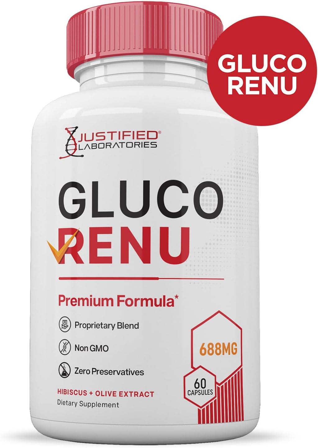 (3 Pack) Gluco Renu 688mg Premium Glycaemic Support Capsules - 180 Capsules - görsel 3