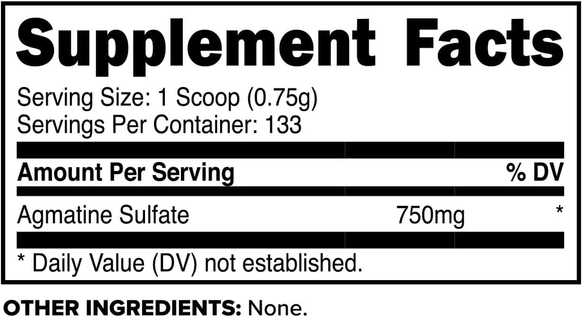 Primaforce Agmatine Sulphate Powder – 100g (133 Servings) - görsel 2