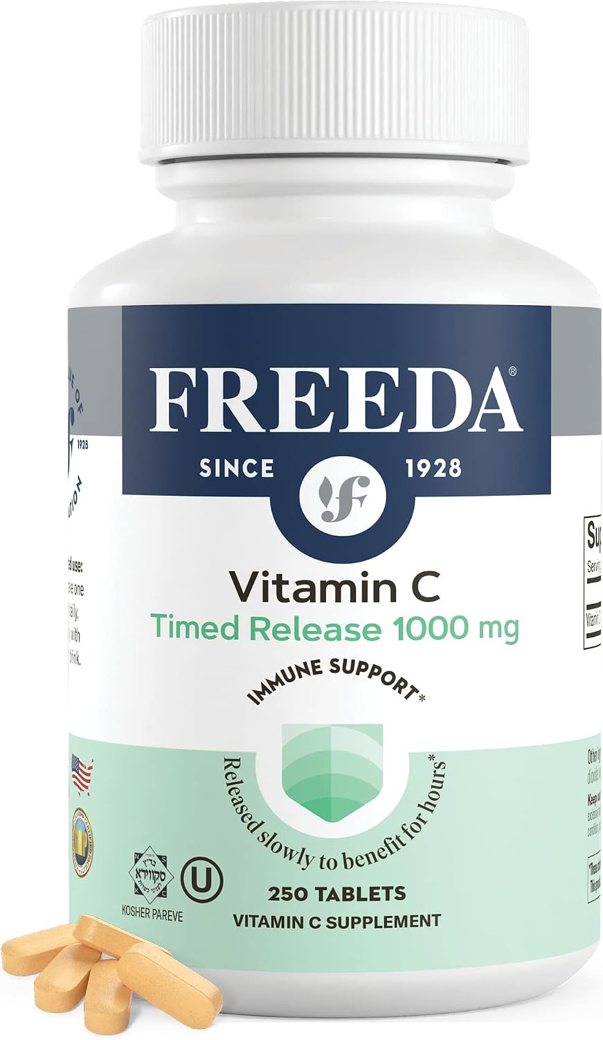 FREEDA Timed Release Vitamin C 1000mg – Slow-Release Tablets (100 Tablets) - görsel 7
