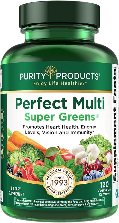 Purity Products Perfect Multi Super Greens Dietary Supplement, 120 Count - görsel 1