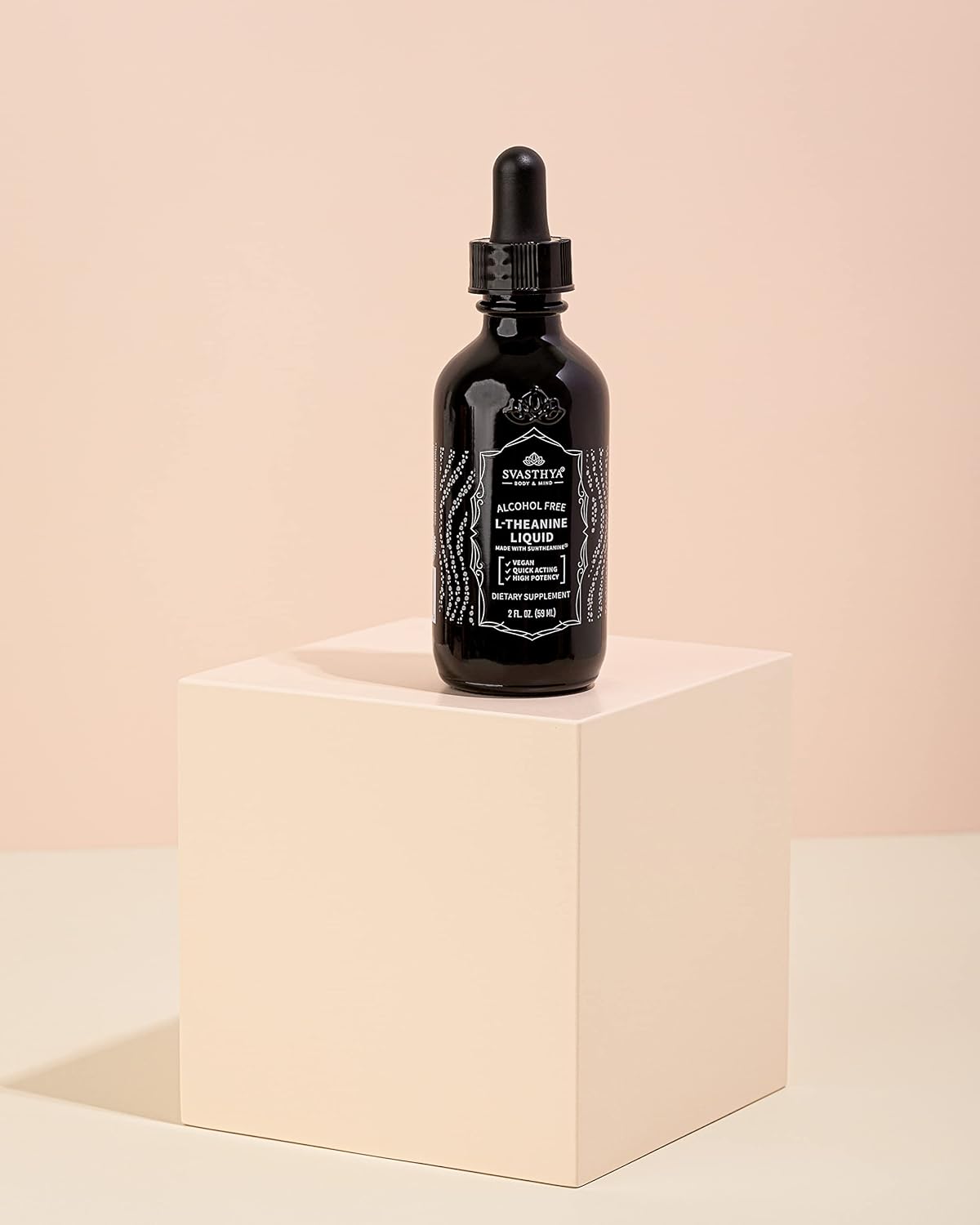 Svasthya Body & Mind 100% Pure L-Theanine Liquid Supplement for Relaxation and Focus - 60 ml - görsel 2