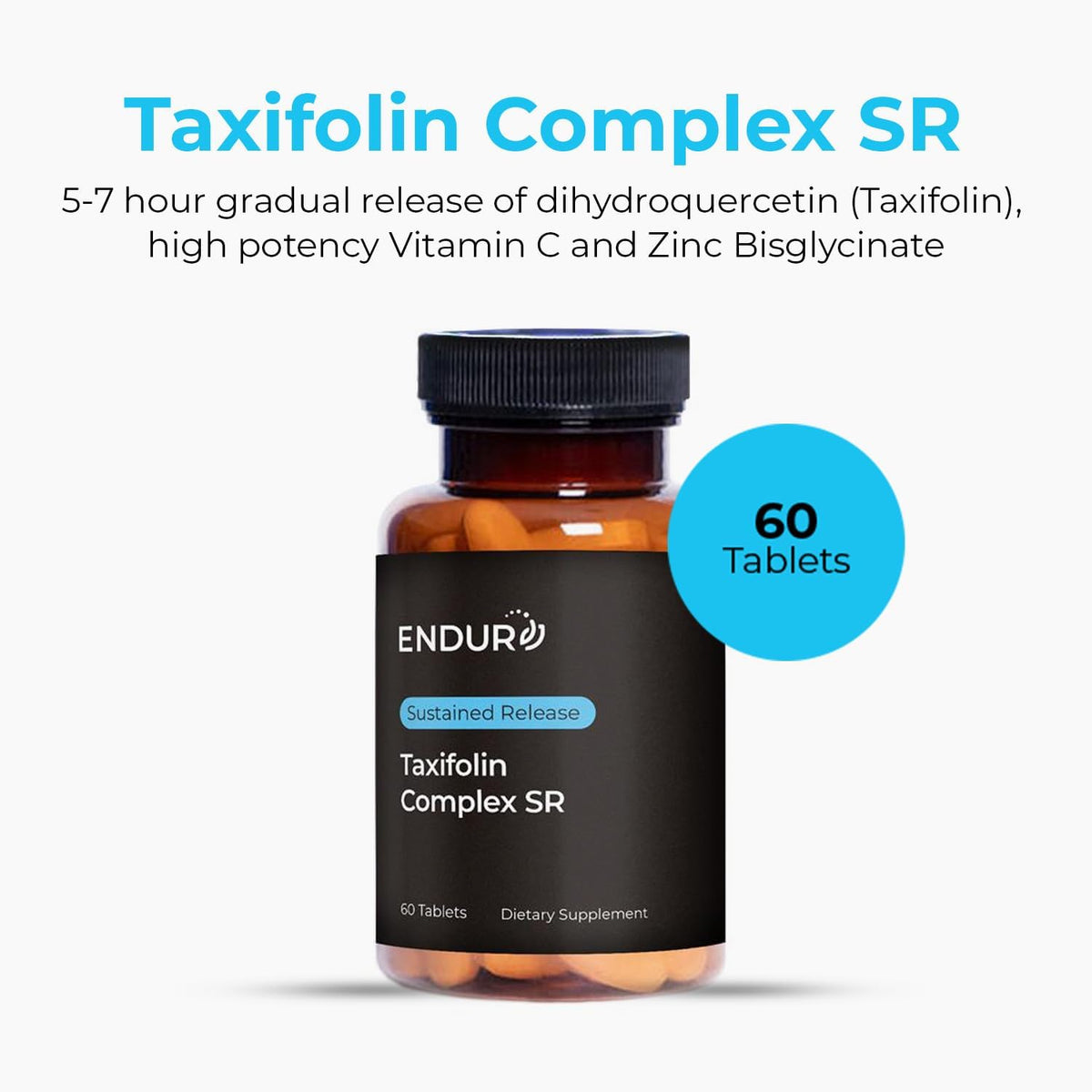 ENDUR Taxifolin SR (Sustained Release) Dihydroquercetin 60 mg - 60 Tablets - görsel 2