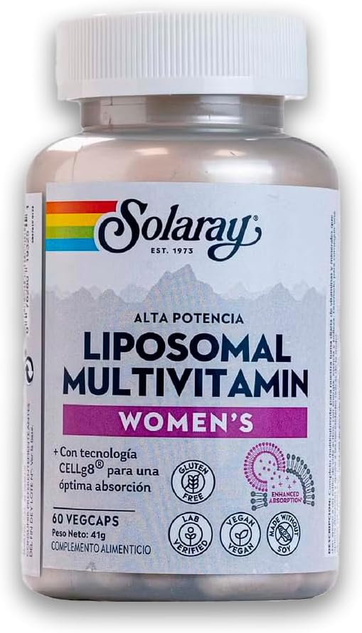 SOLARAY Liposomal Multivitamin for Women – Enhanced Absorption, High Potency with Iron, 120 VegCaps - görsel 1