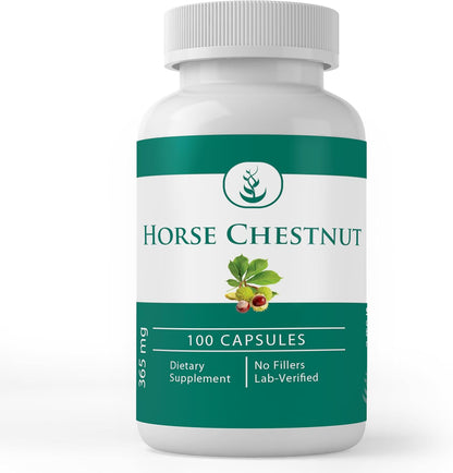 PURE ORIGINAL INGREDIENTS Horse Chestnut (100 Capsules) Always Pure, No Additives or Fillers, Laboratory Verified