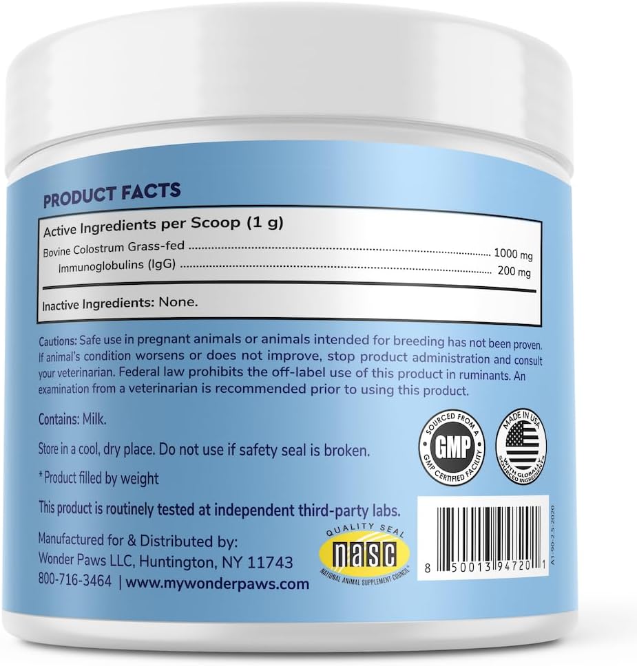 Premium Grass Fed Colostrum for Dogs – Pure Bovine Colostrum – Immune, Allergy, and Skin Support – All Breeds – 90g - görsel 2