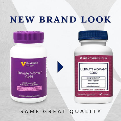 The Vitamin Shoppe Ultimate Woman’s Gold Multivitamin with Iron, B Vitamins & Vitamin D3 - 90 Tablets (2-Month Supply)