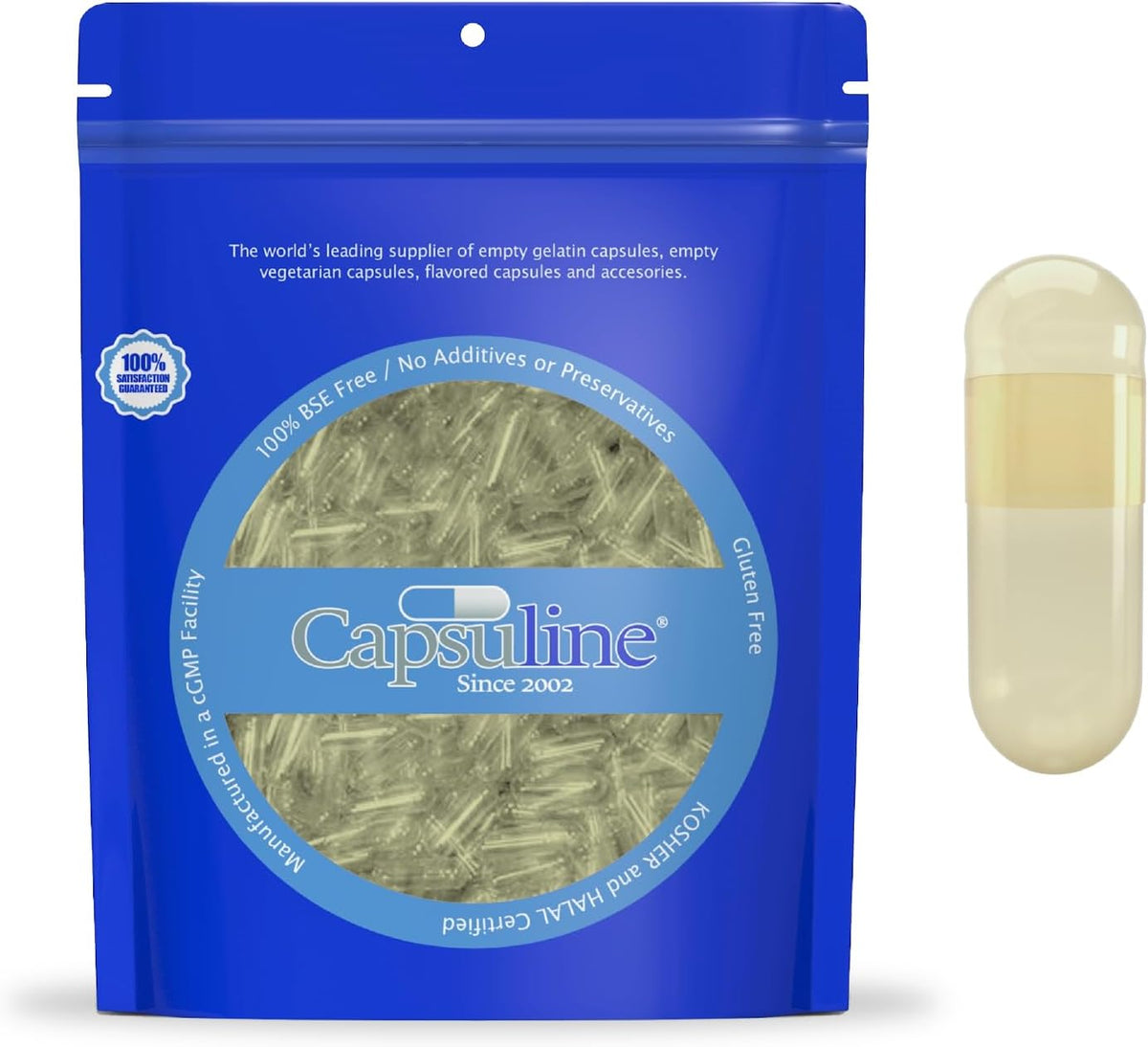 Capsuline Size 00 Clear Empty Vegan Capsules - 5000 Pack - görsel 7