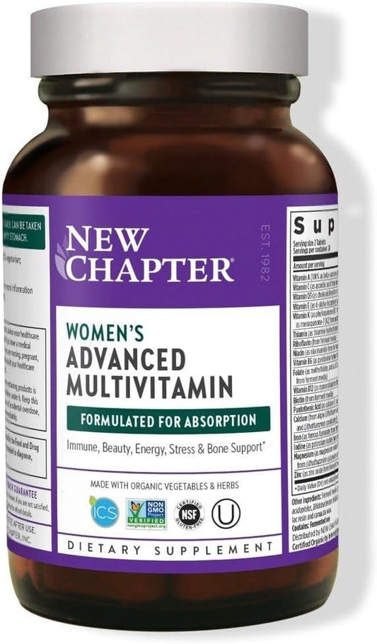 New Chapter Women's Multivitamin, Every Woman, Fermented with Probiotics + Iron + Vitamin D3 + B Vitamins + Organic Non-GM Ingredients - 48 ct