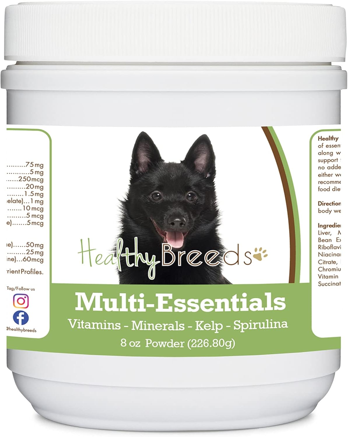 Healthy Breeds Schipperke Multi-Essentials Powder for Dogs – Daily Vitamins, Minerals & Antioxidants – 8 oz - görsel 1