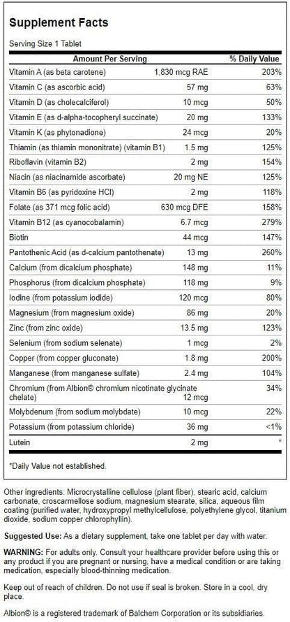 Swanson Geromulti Without Iron – Multivitamin for Seniors, 100 Tablets