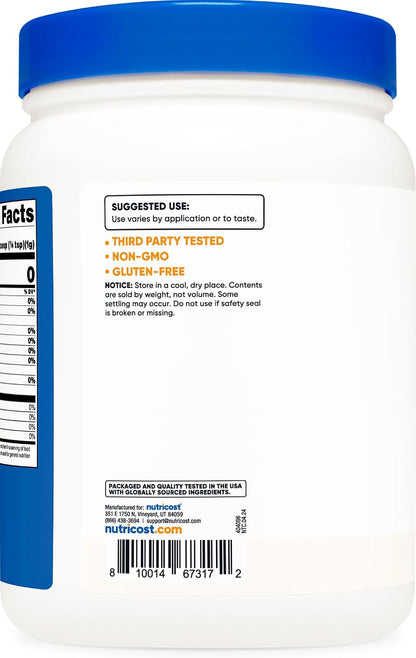 Nutricost Malic Acid Powder 907 g (2 lb) - Gluten-free, Non-GM