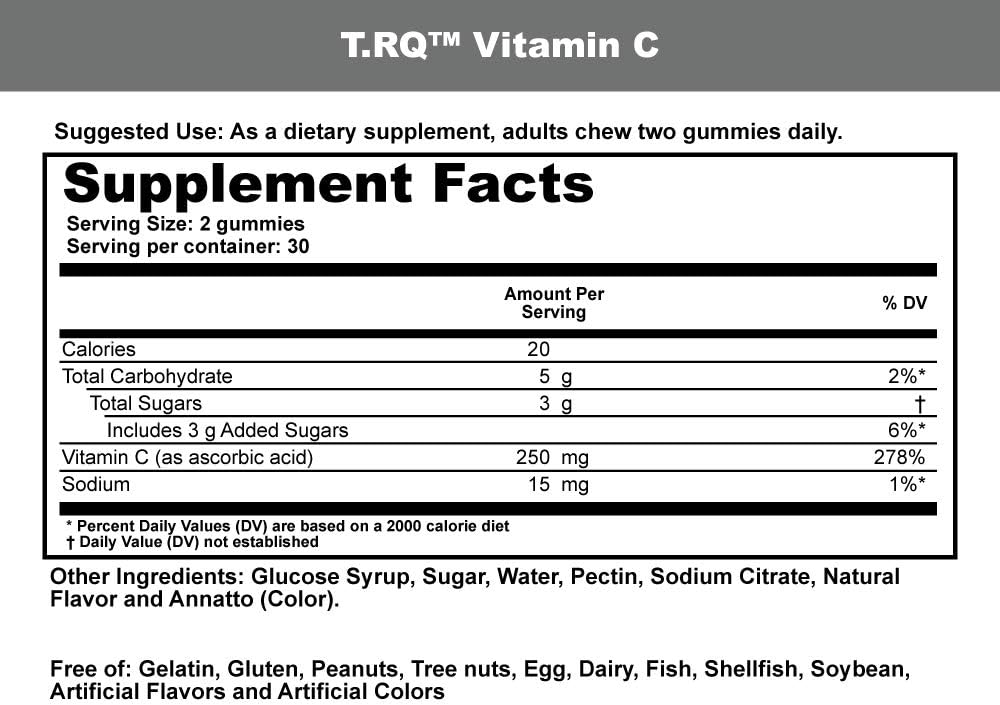 T.RQ Vitamin C Gummy - Natural Orange, 60 Gummies - görsel 2