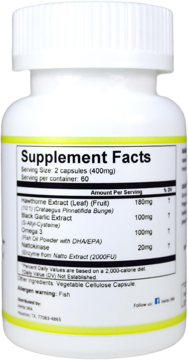 CARDIOCLEAN Cholesterol & Circulation Support Food Supplement – 120 Vegetarian Capsules - görsel 2