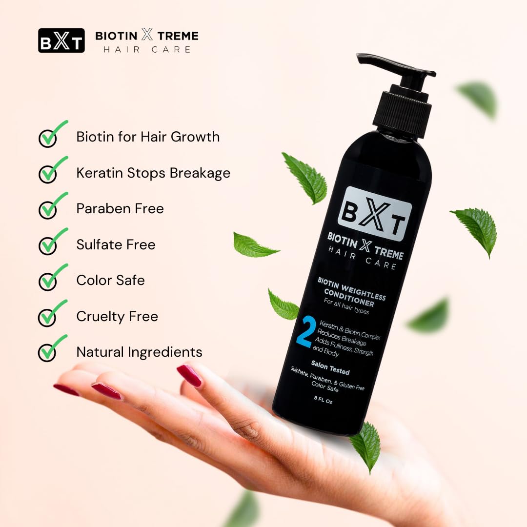 Biotin X Treme Hair Growth Bundle: Natural Shampoo & Hair Restoration Spray - görsel 2