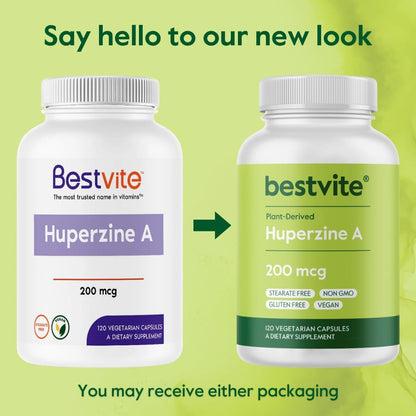 BESTVITE Huperzine A 200mcg – Naturally Derived, Vegan, Non-GMO, 120 Capsules
