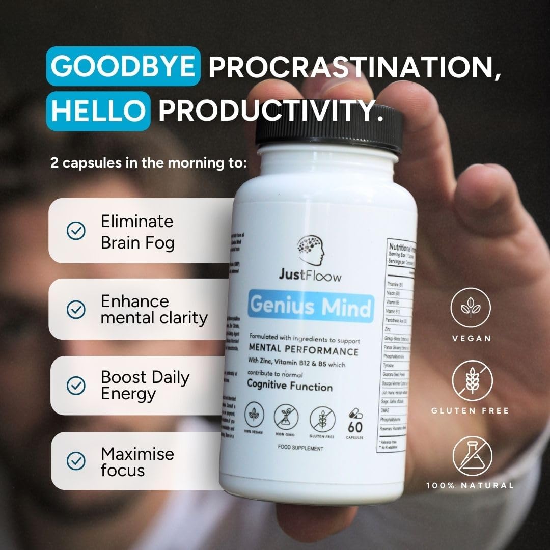 Genius Mind Nootropic Brain Supplement – 17 Brain-Boosting Ingredients for Focus, Memory and Energy - görsel 2