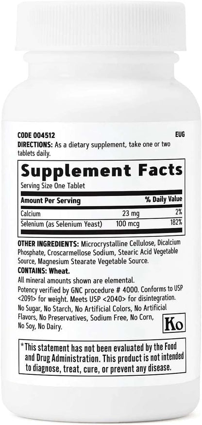 GNC Selenium 100mcg – 100 Vegetarian Tablets