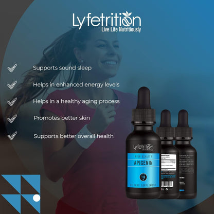 Lyfetrition Apigenin Supplement 70mg, 118 ml Liquid, 220 Servings