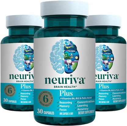 NEURIVA Plus Brain Supplement for Memory, Focus and Concentration