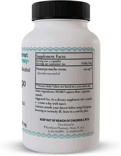 Huanarpo Macho Capsules 500mg – Herbal Supplement for Male Vitality (100 Vegetarian Capsules)