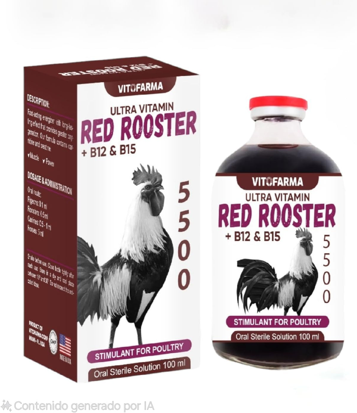 B12 5500 100 ml – Nutritional Energy Support for Cockerels – Poultry Feed Supplement – For Animal Undertake Only - görsel 1