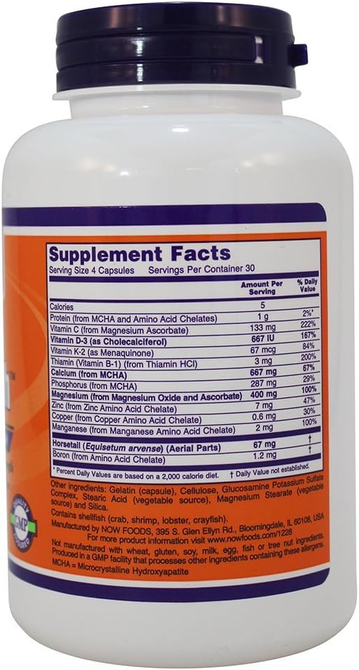 NOW Bone Strength, 120 Capsules (Pack of 2) - görsel 3