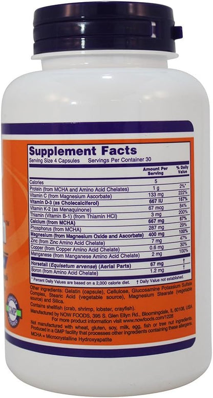 NOW Bone Strength, 120 Capsules (Pack of 2)