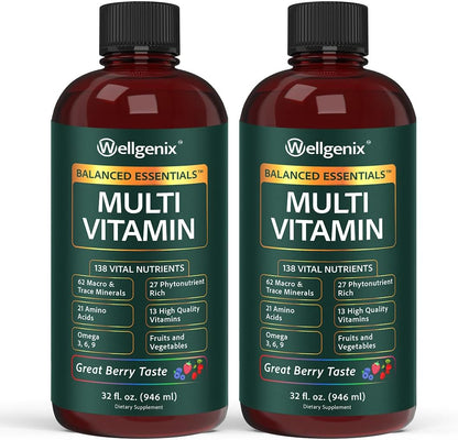 Wellgenix Balanced Essentials Liquid Multivitamin, 3-Pack (946 ml Each)
