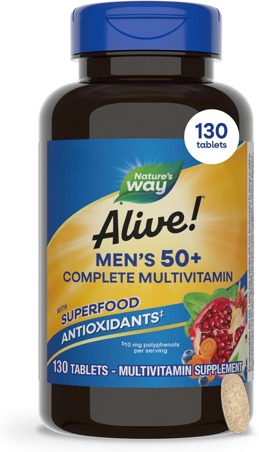 Nature's Way Alive! Men's 50+ Multivitamin Complete, 130 Tablets - görsel 1