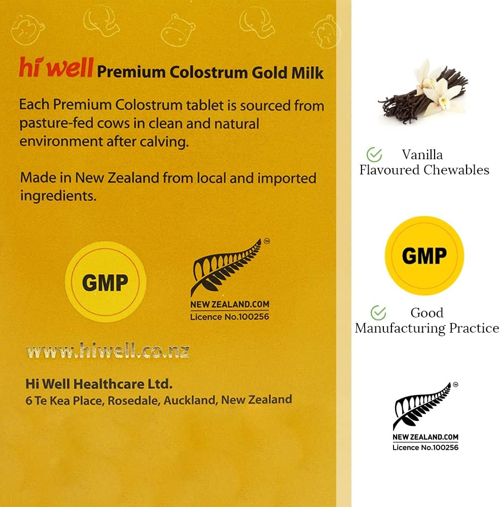 Hi Well Premium Grass-Fed Colostrum Gold Milk – Chewable Tablets, 3-Pack - görsel 6