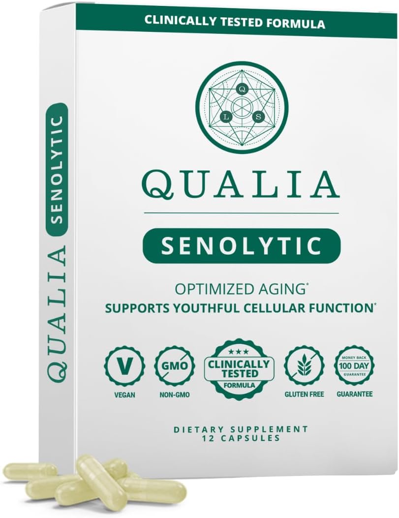 Qualia Senolytic Supplement – Fisetin, Quercetin, Piperlongumin – 1 Month's Supply - görsel 1