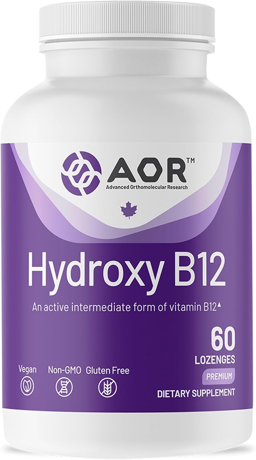 AOR Hydroxy B12 1000mcg Lozenges | Hydroxocobalamin for Daily Vitality - görsel 1